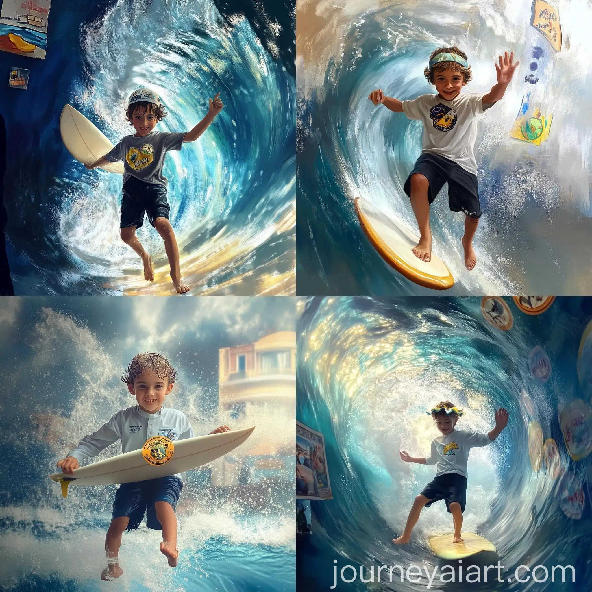 Boy-Surfing-on-a-Sunny-Beach