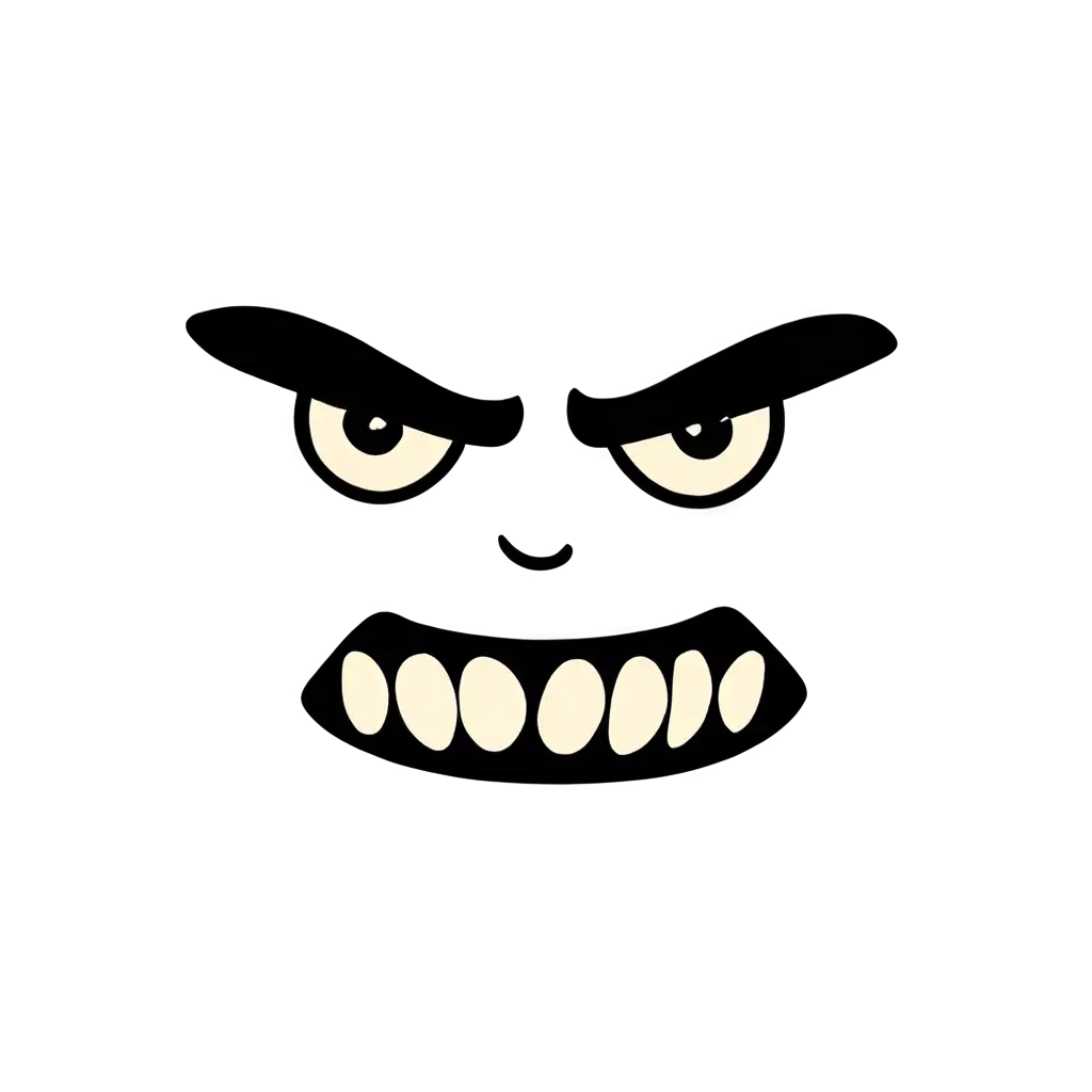Angry-Cartoon-Face-Vector-Emoji-with-Gnashing-Teeth-PNG-Image-for-Digital-Use
