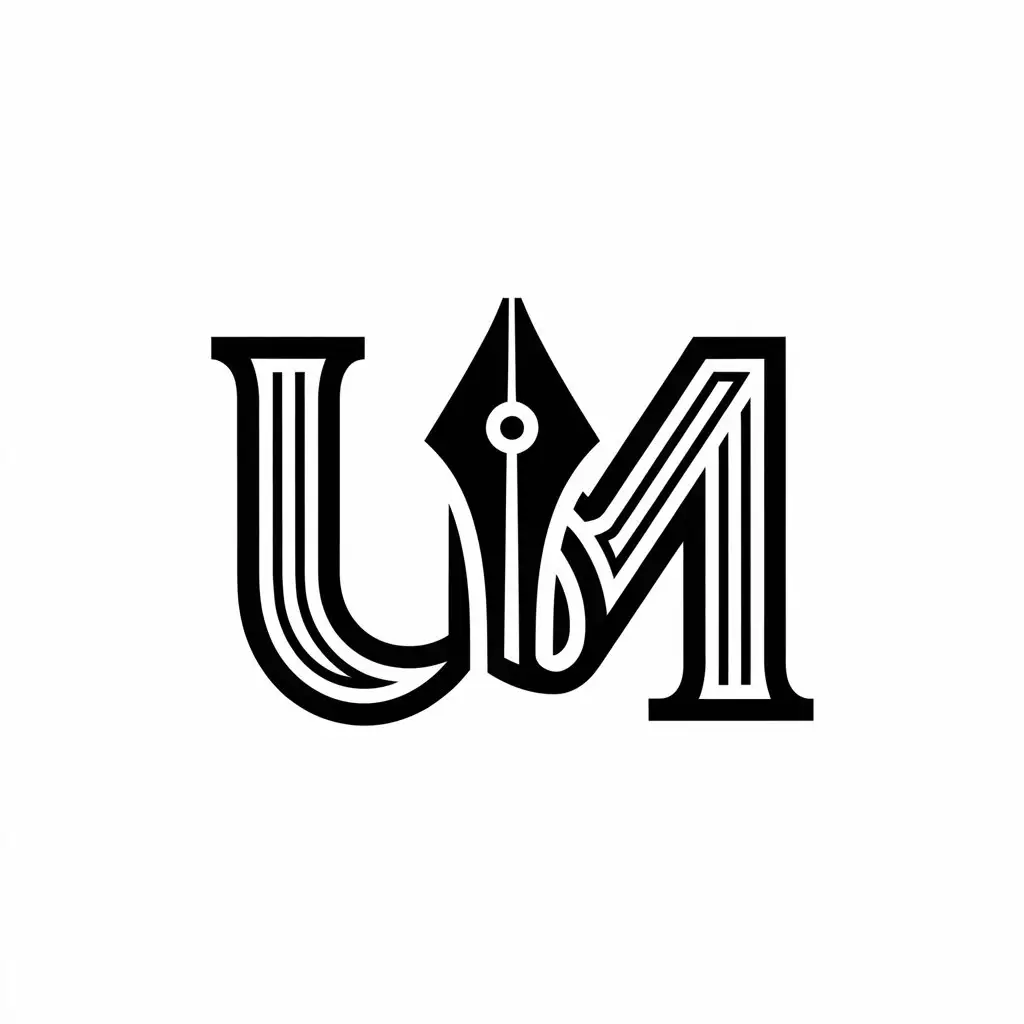 LOGO Design for Um Vector Logo Featuring Pen and Paper for the Education Industry