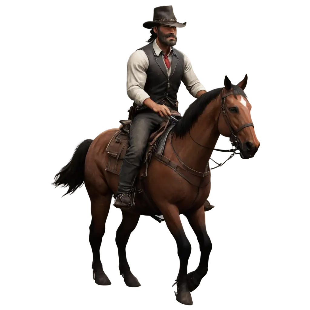 Realistic-RDR2-Character-Riding-Horse-PNG-Image-for-HighQuality-Digital-Use