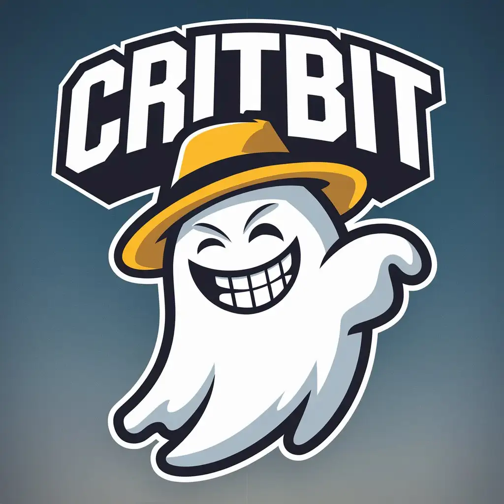 LOGO Design for Critbit Ghost Symbol with Clean Modern Aesthetic and Clear Background