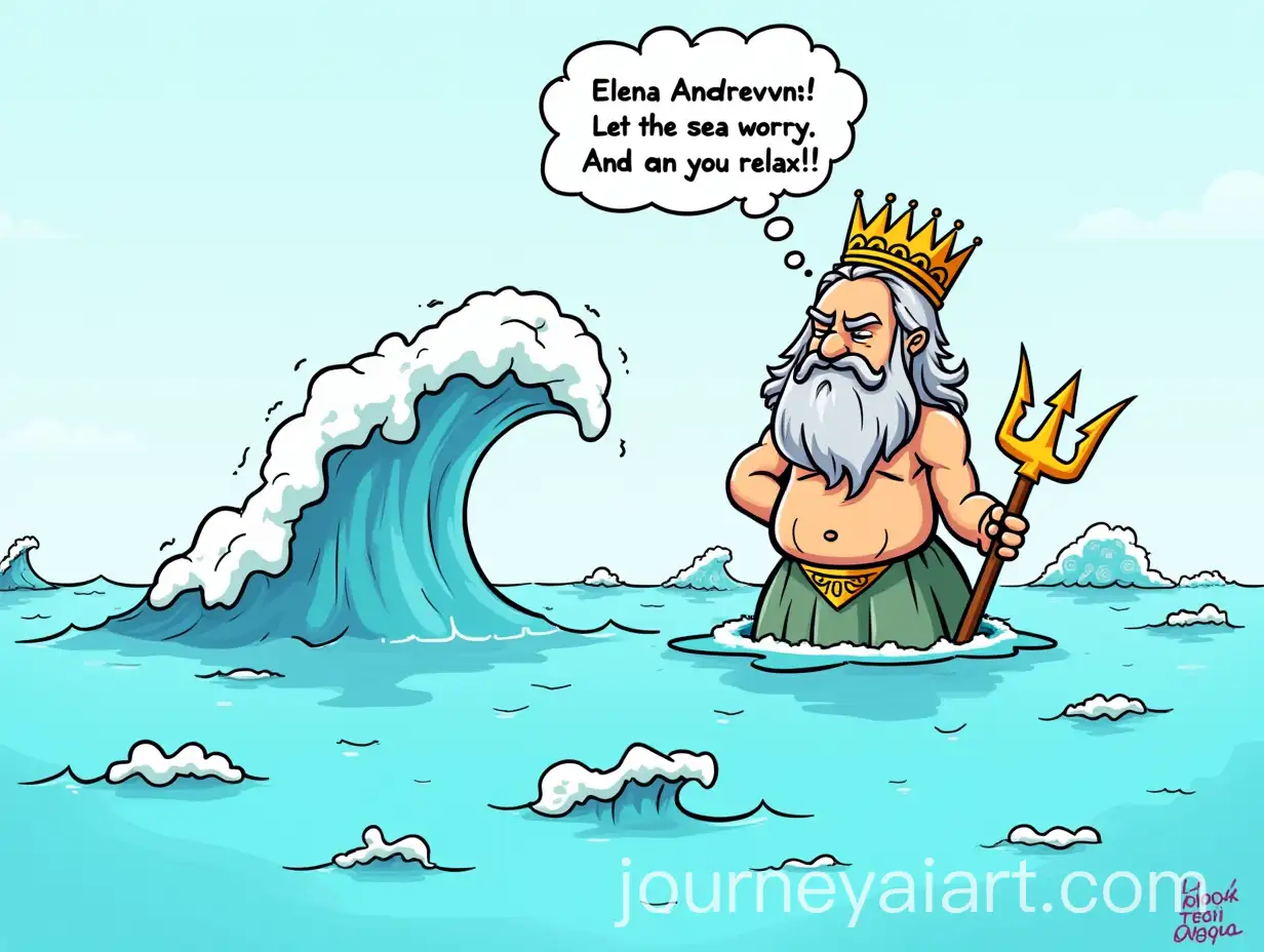 Cartoon-King-Neptune-with-Trident-and-Comical-Sea-Waves