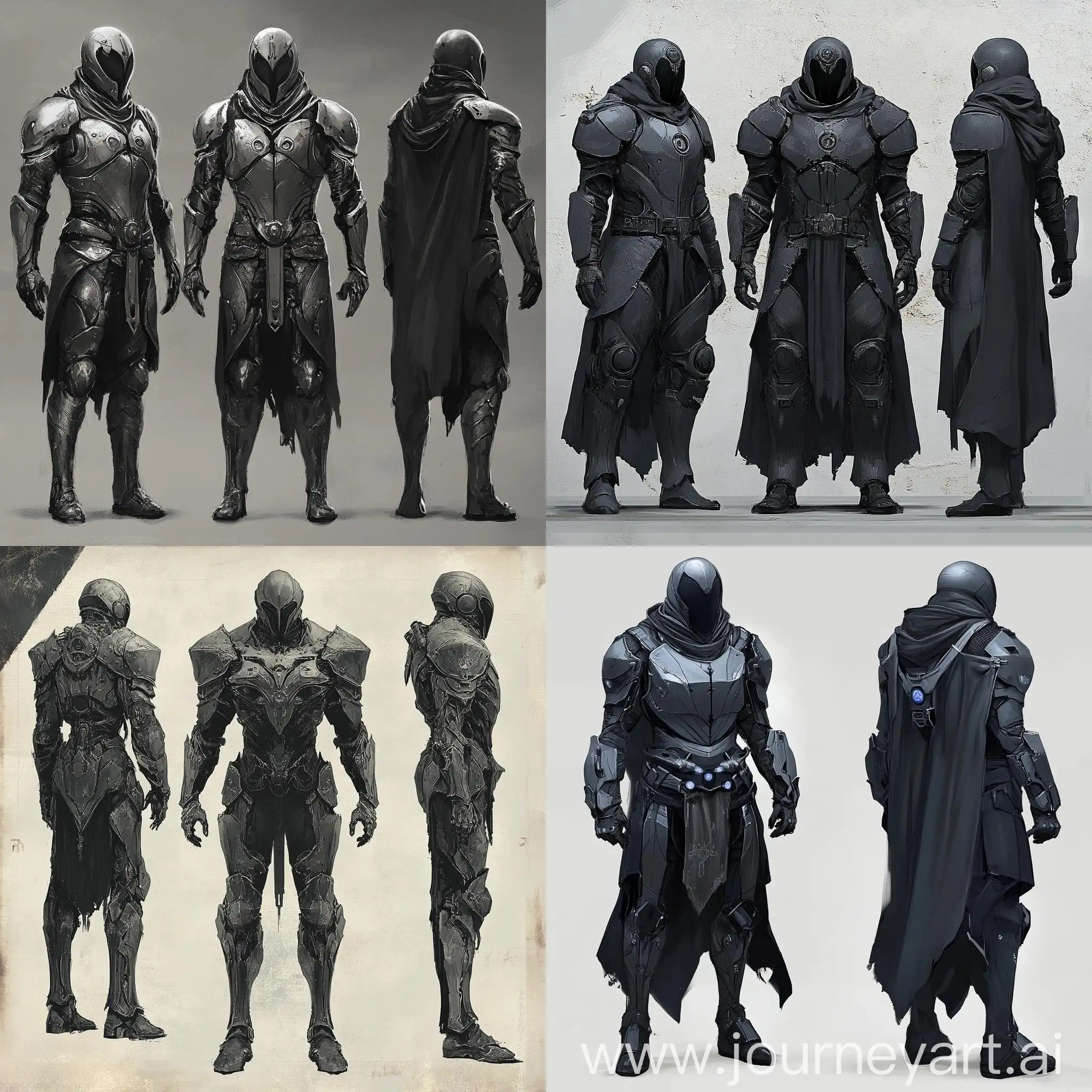 SciFi-Necromancer-Knight-in-Full-Body-Suit-Reference-Sheet