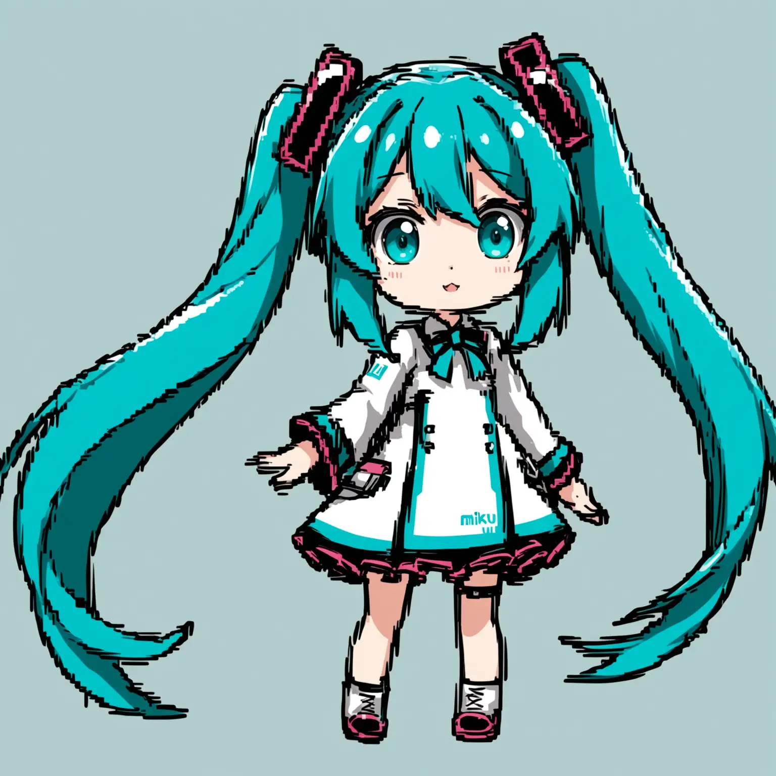 初音ミク　ミニキャラ　イラスト