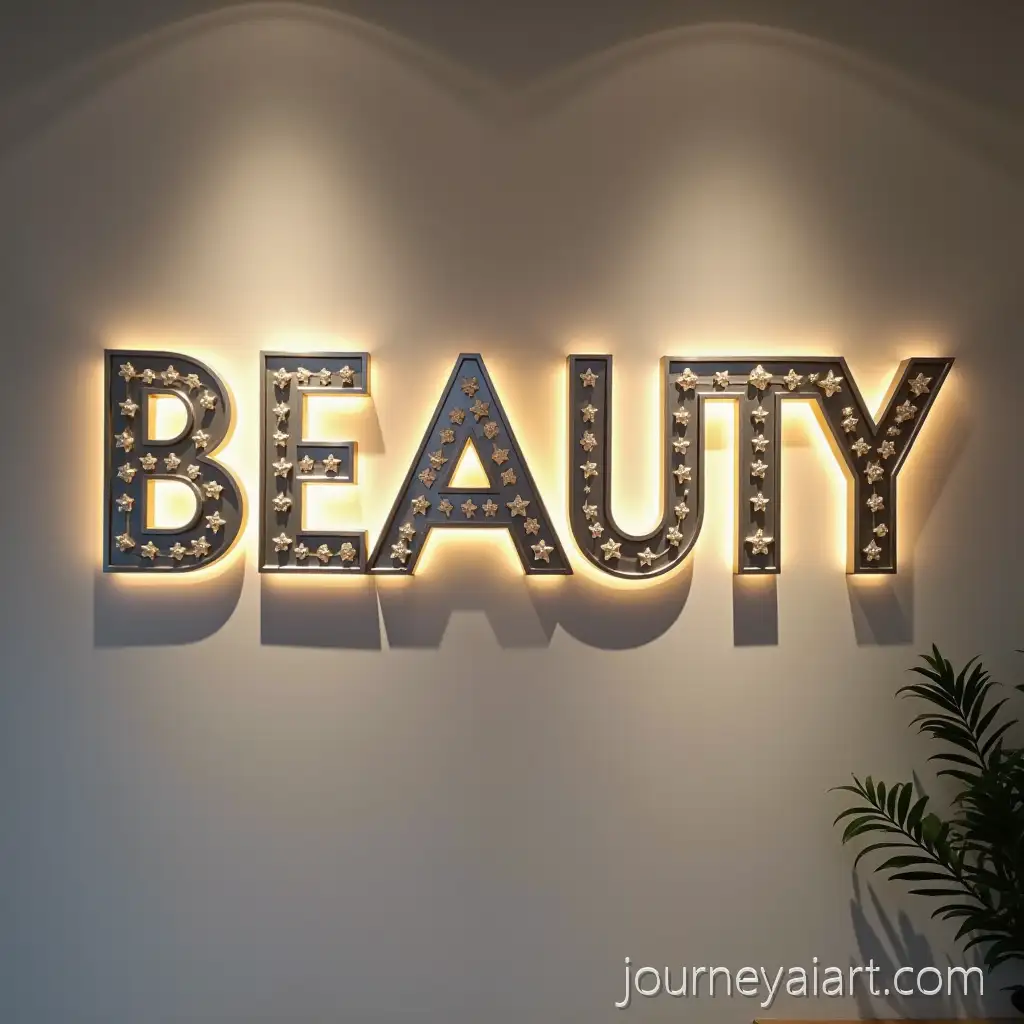 SilverIron-metal-letters-logo-Beauty-Logo-with-Iron-Metal-Letters-for-Beauty-Salon-Wall