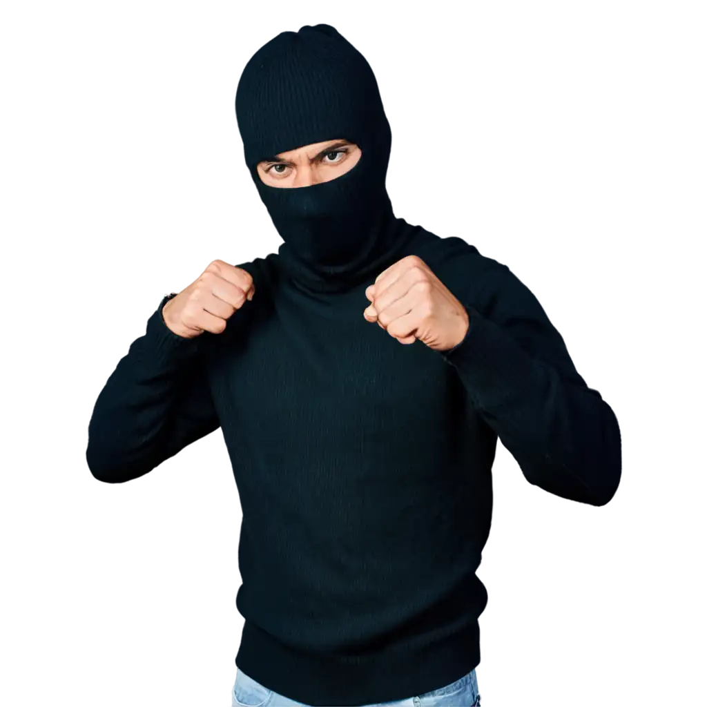 Realistic-PNG-Image-of-a-Muscular-Man-in-a-Black-Balaclava-with-Brass-Knuckles-Ready-for-Combat