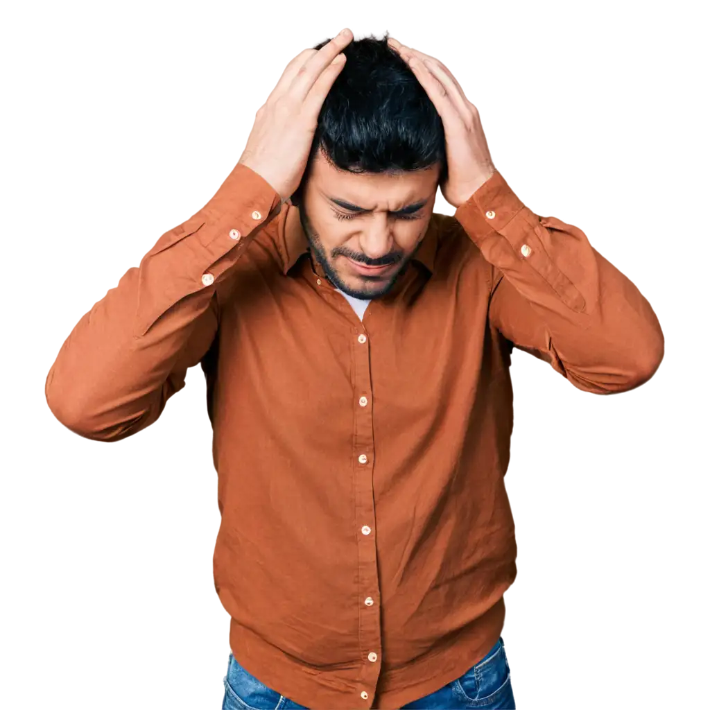 Man-Having-Headache-PNG-Image-HighQuality-Transparent-Background-for-Medical-and-Emotional-Visuals