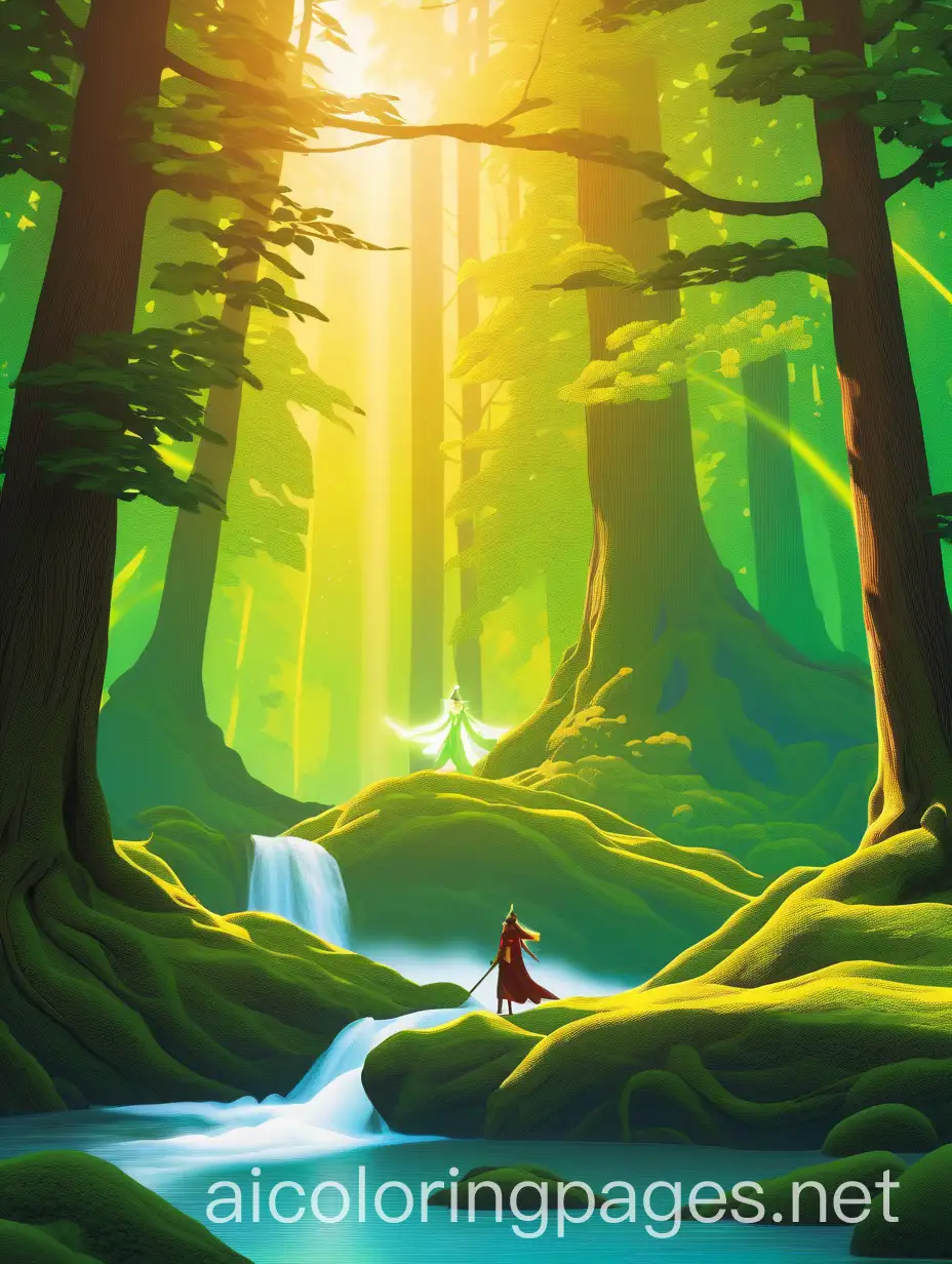 Heroes-Crossing-Invisible-Bridge-in-Enchanted-Forest