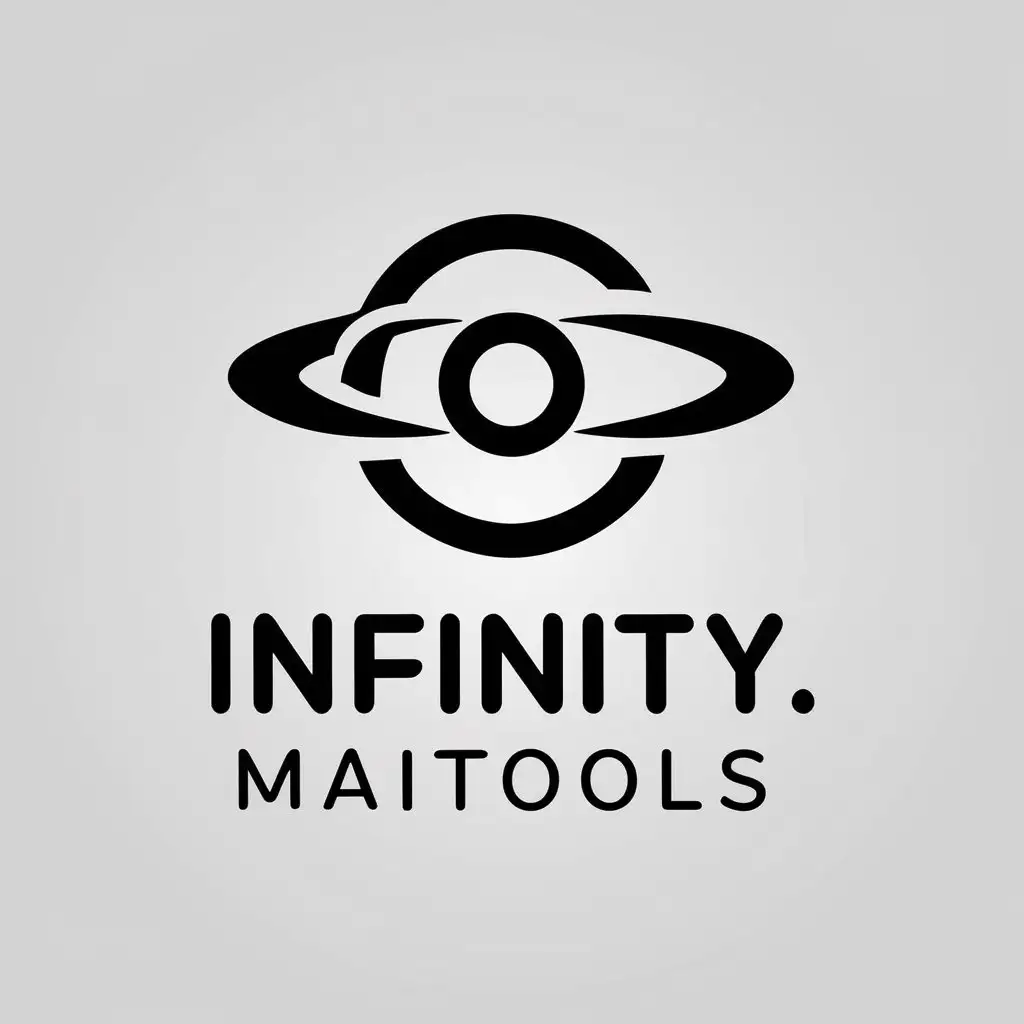 a vector logo design,with the text "Infinity maitools", main symbol:comet tool,Moderate,be used in Entertainment industry,clear background