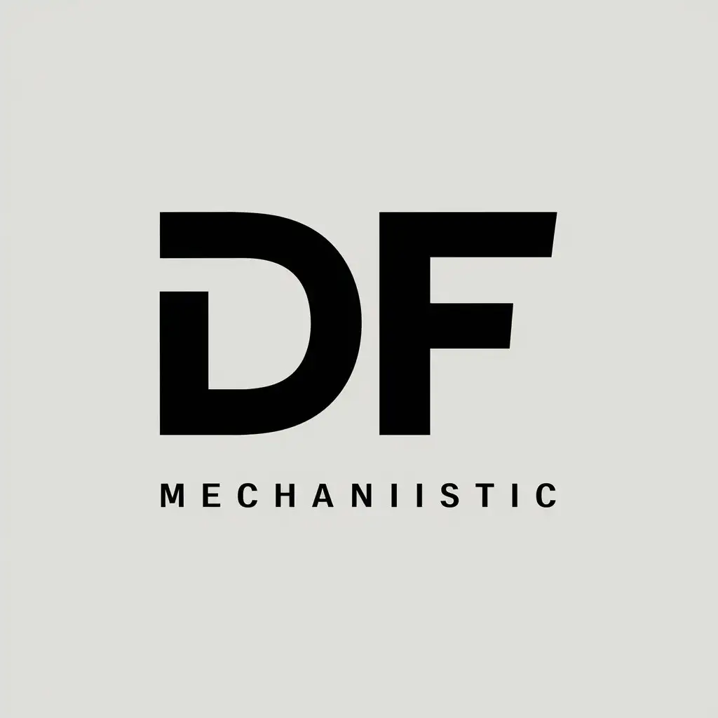 a vector logo design,with the text "df", main symbol:df,Minimalistic,be used in mechanical industry,clear background