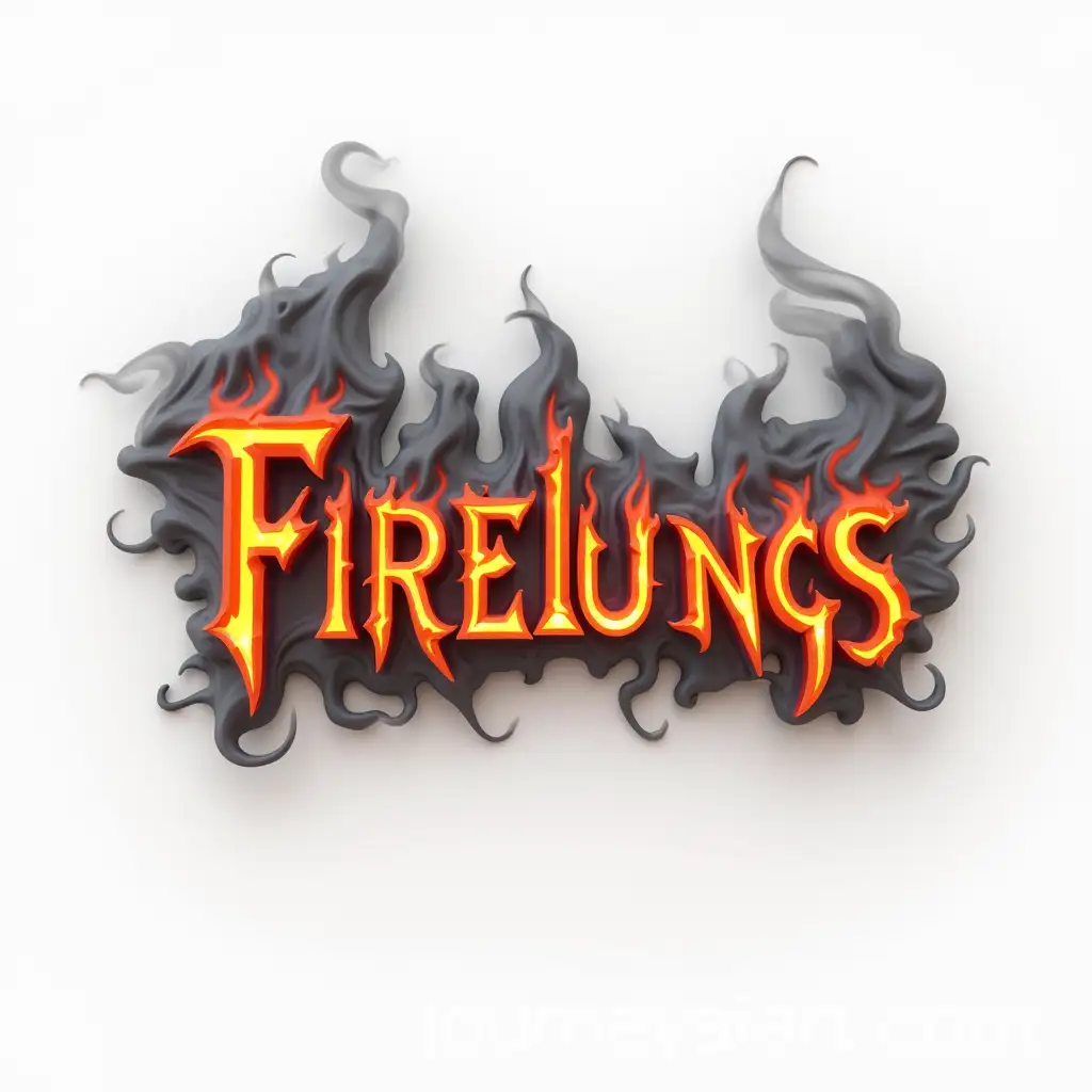 Fiery-Tribal-Letters-FIRELUNGS-in-Black-on-White-Background
