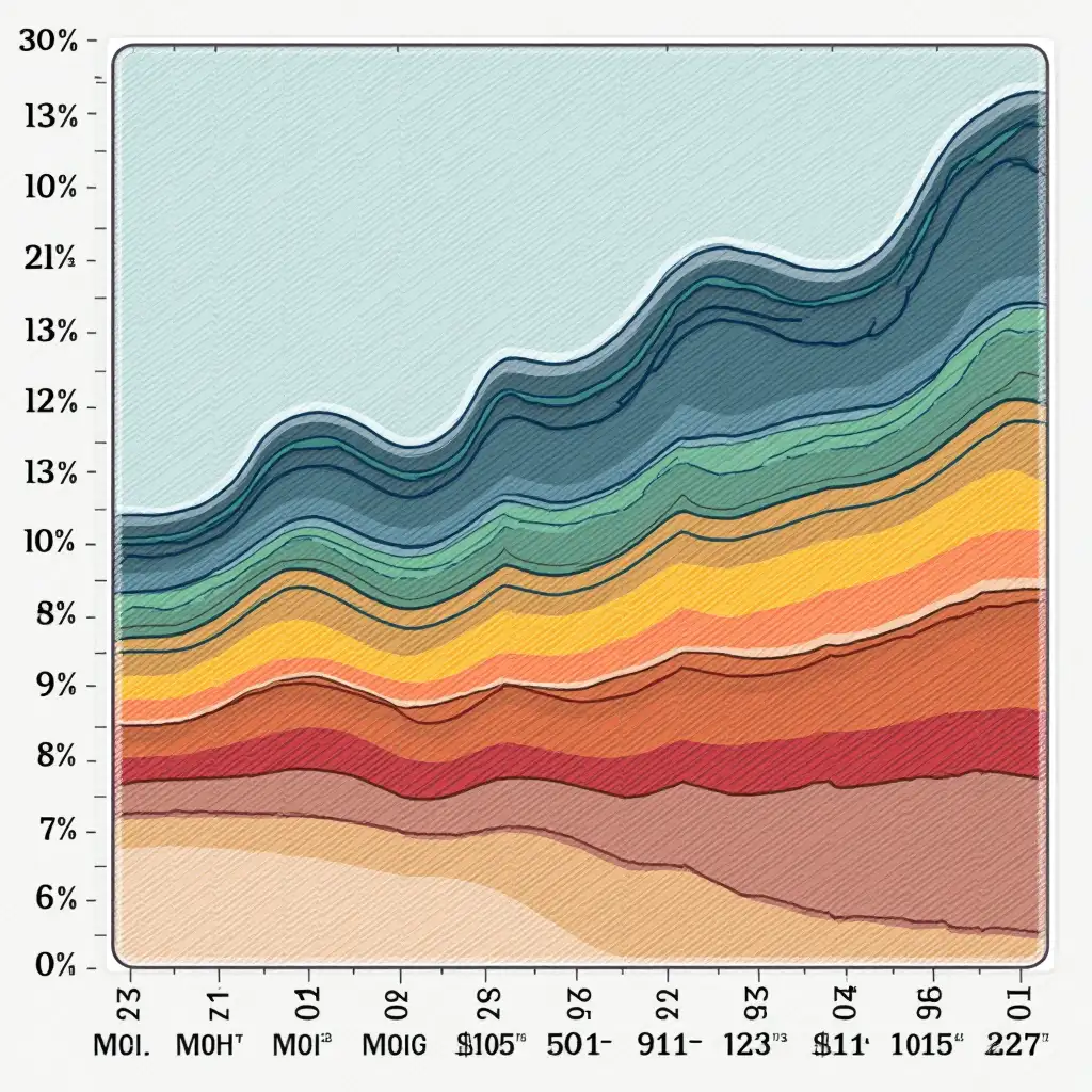 Create a seismic chart with horizontals