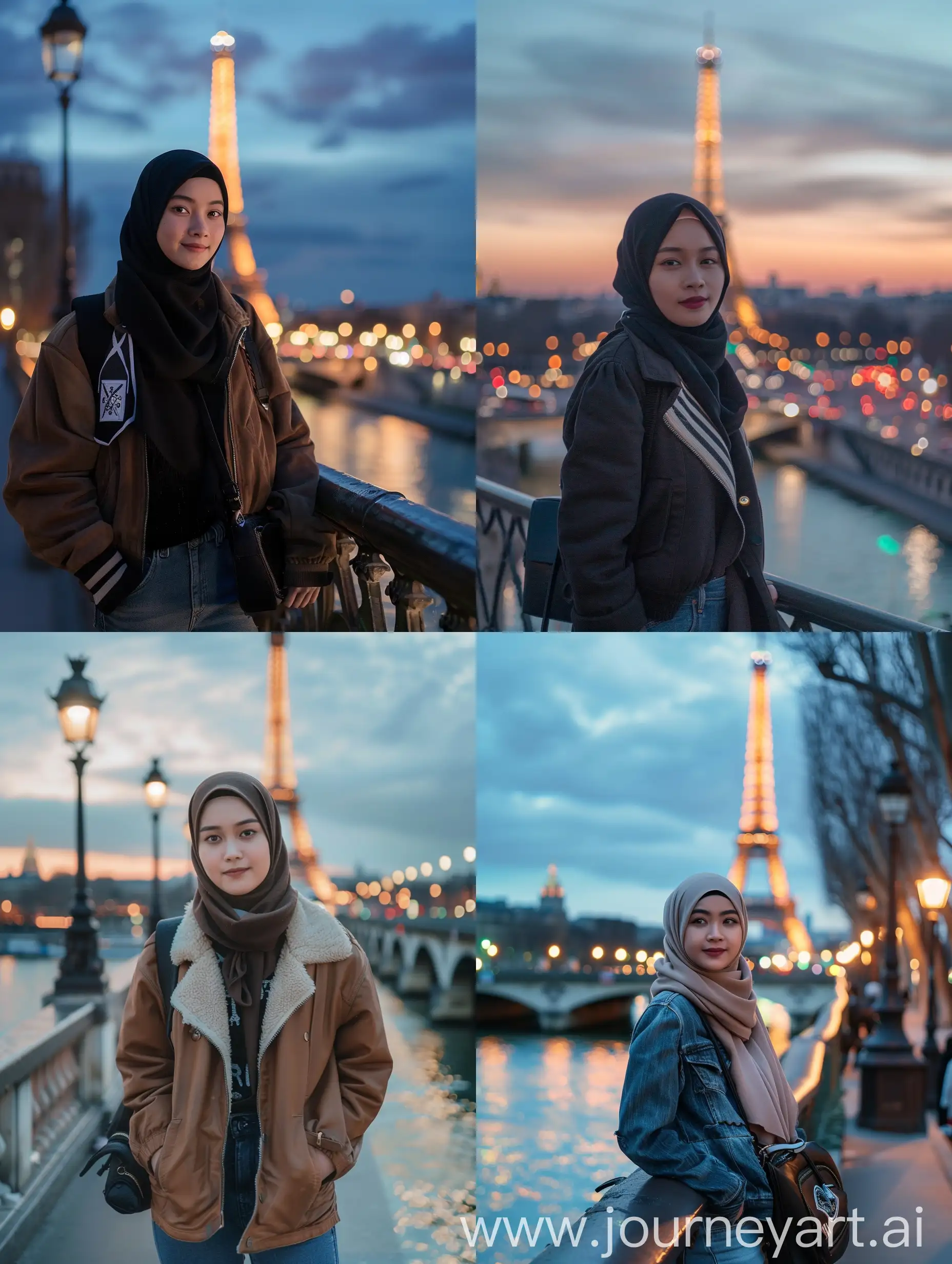 Stylish-Javanese-Woman-in-Paris-with-Eiffel-Tower-View