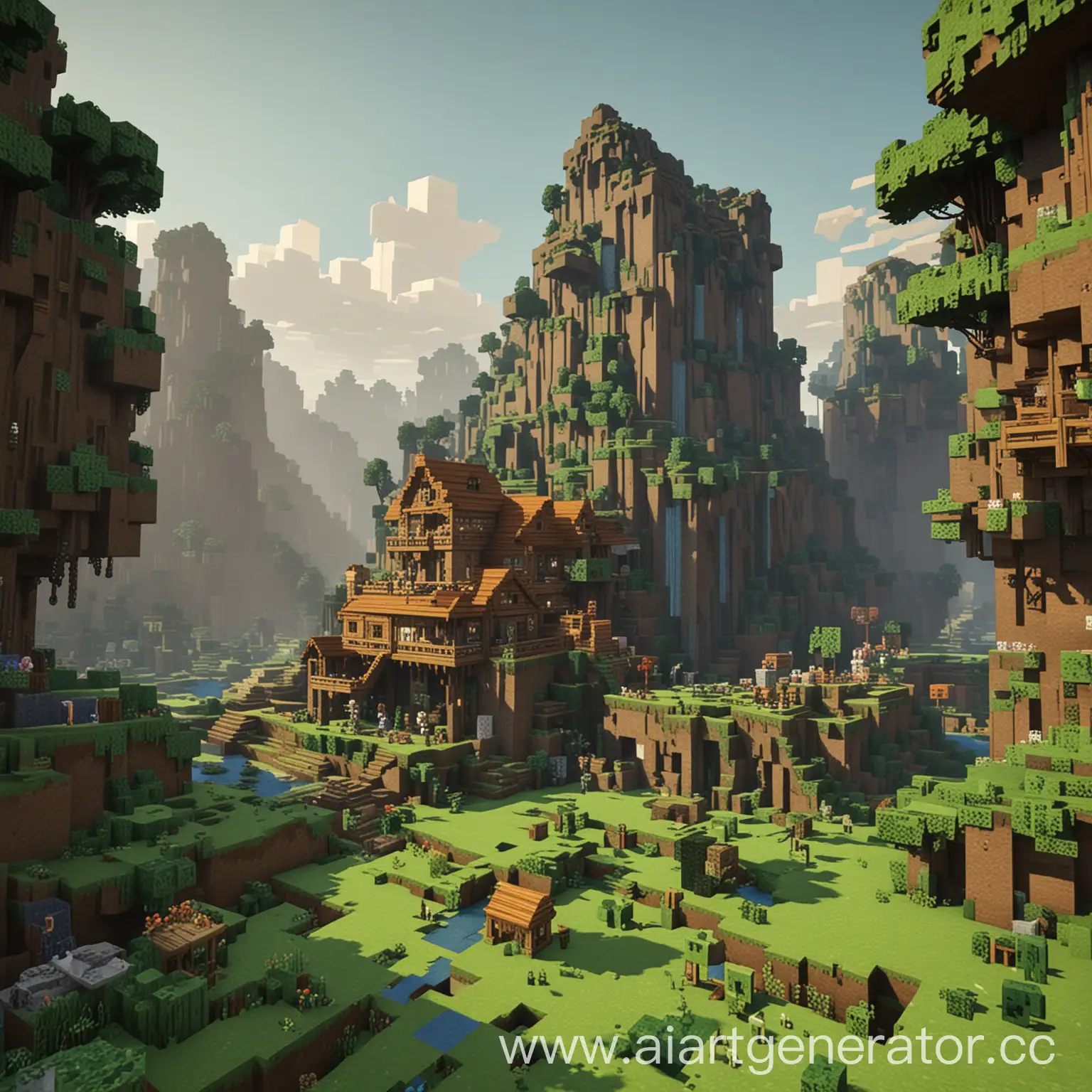 Fantasy-Minecraft-World-with-Floating-Islands-and-Magical-Creatures