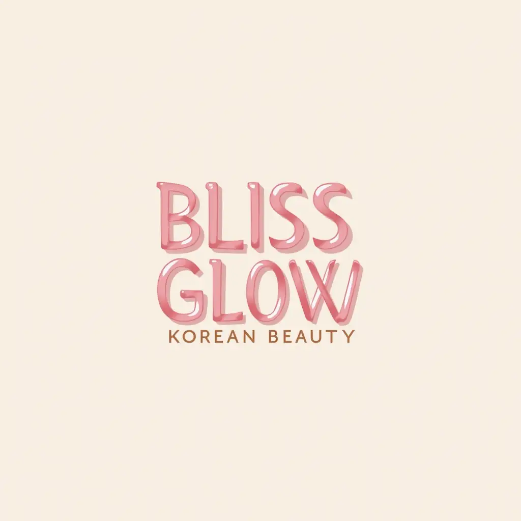 Make me a logo with the name Bliss Glow Korean Beauty