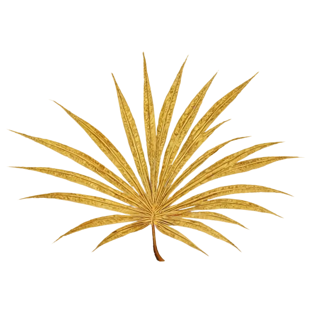 Golden-Palm-Leaf-PNG-Image-HighQuality-Transparent-File-for-Versatile-Use