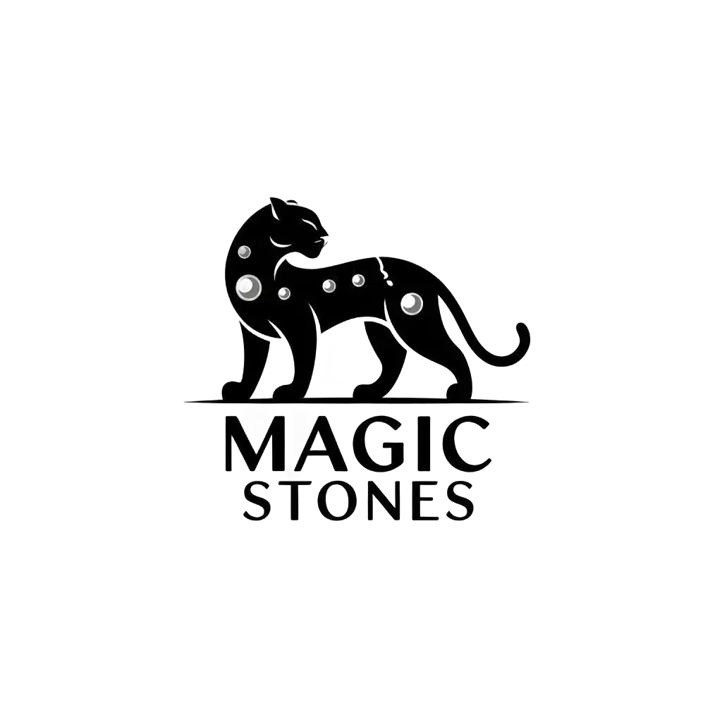 LOGO-Design-For-Magic-Stones-Graceful-Panther-in-Beauty-Spa-Industry