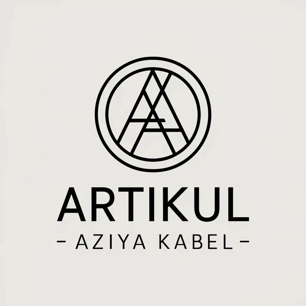 LOGO Design for ARTIKUL AZIYA KABEL Vector Design with a Circle Symbol and Clear Background