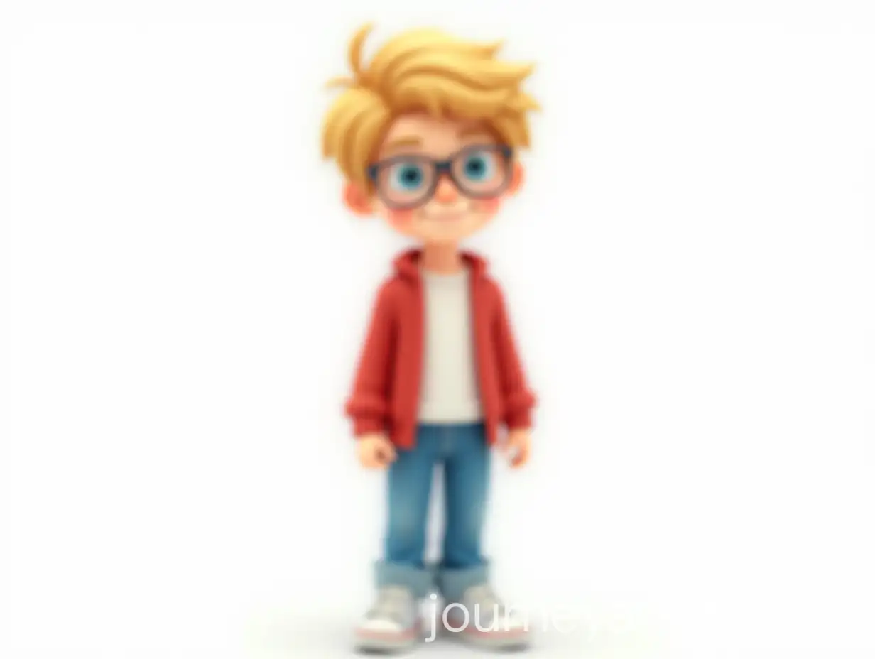Curious-10YearOld-Boy-in-Red-Cardigan-and-Glasses