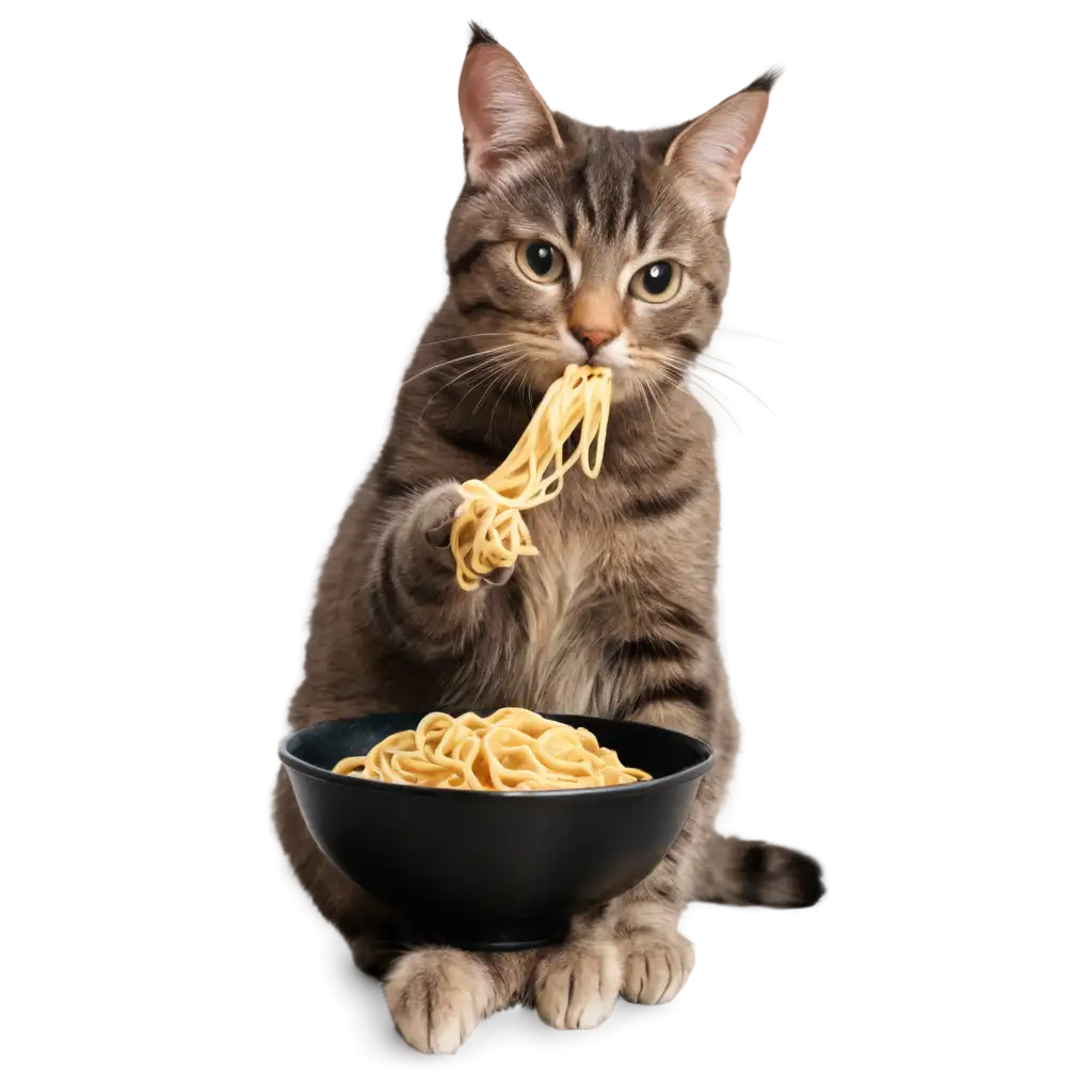 HighQuality-PNG-of-a-Cat-Eating-Noodles-Perfect-for-Digital-Designs-and-Web-Use