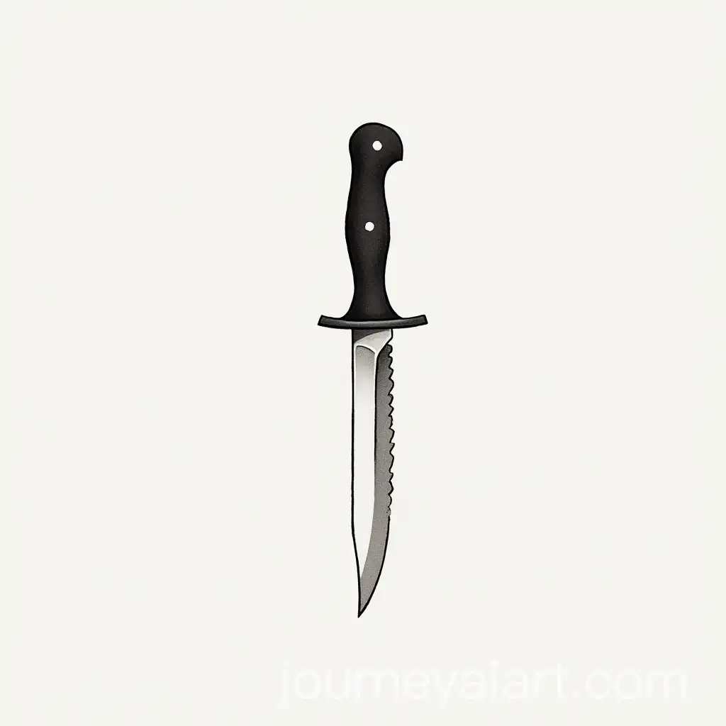 Minimalist-Blackwork-Tattoo-of-a-HalfClosed-Switchblade-Knife