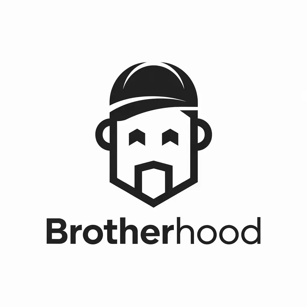 LOGO Design for Brotherhood Minimalistic Vector Logo with Brother Symbol for the Internet Industry