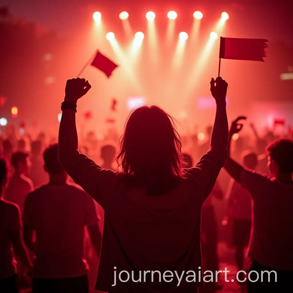 Celebratory-Independence-Day-Clenched-Fists-and-Neon-Flags
