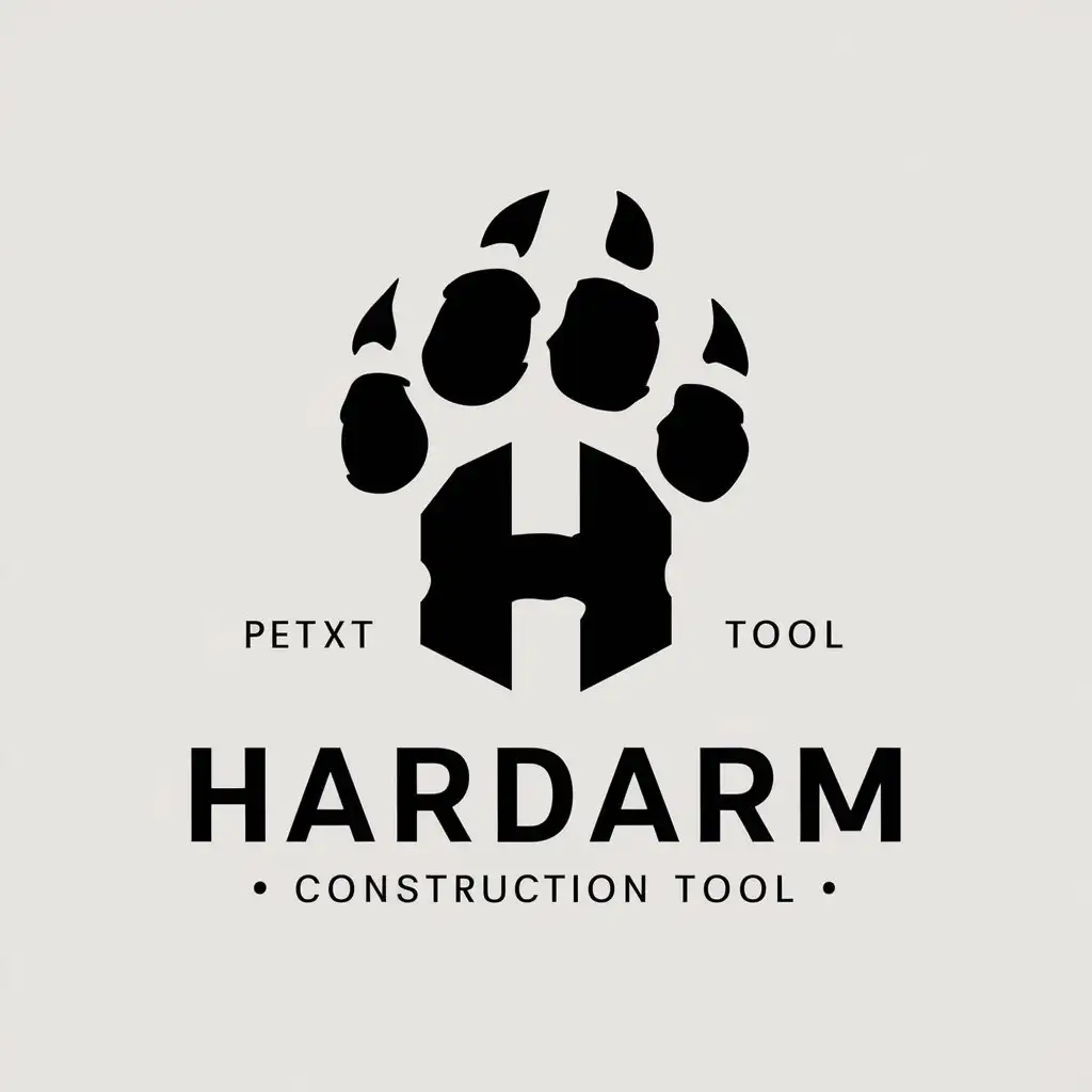 LOGO-Design-For-HARDARM-Minimalistic-Predator-Paw-with-Encrypted-H-for-Construction-Industry