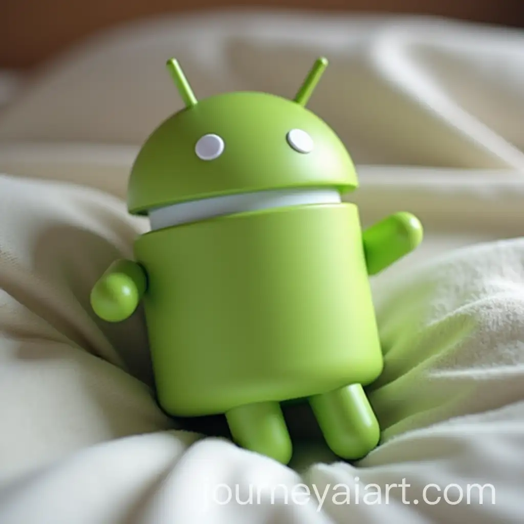 Female-Android-Phone-Mascot-Lying-on-Bed