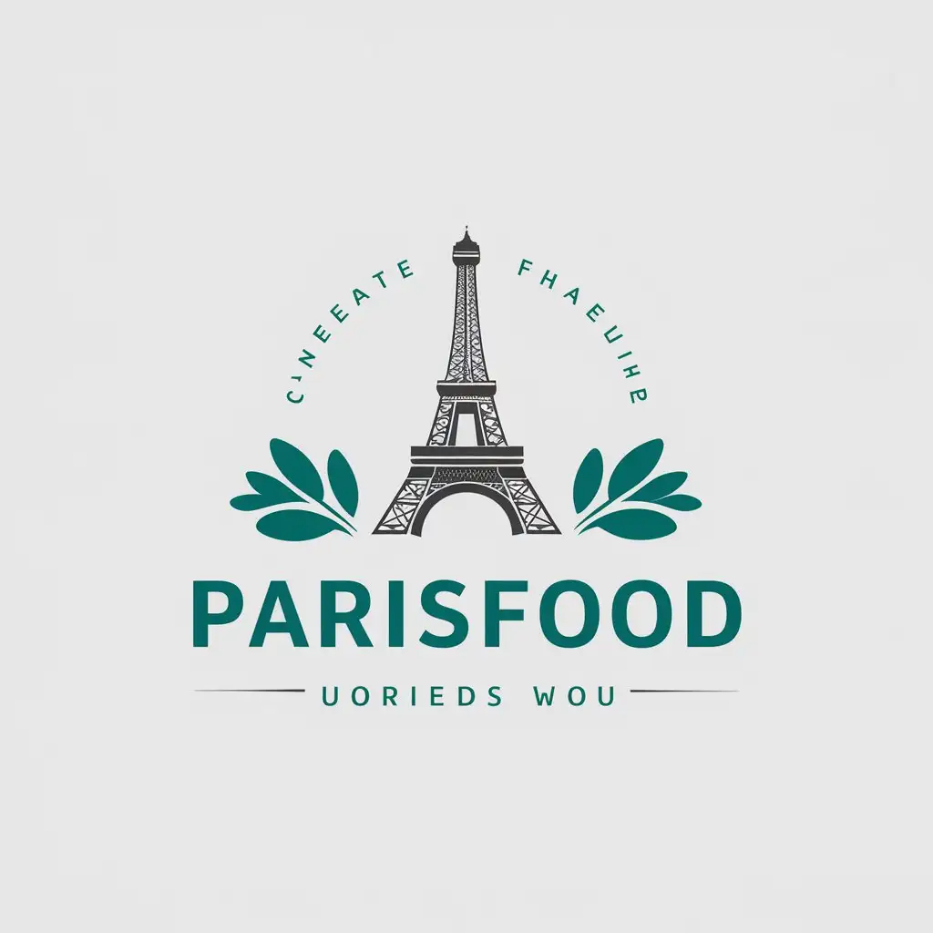 a vector logo design,with the text "Parisfood", main symbol:Paris,Moderate,clear background