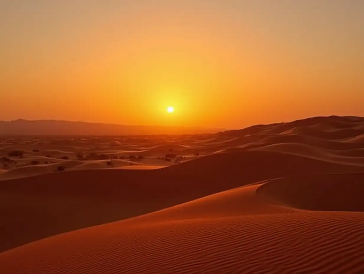 Sunset-Sahara-Desert-Morocco-Landscape