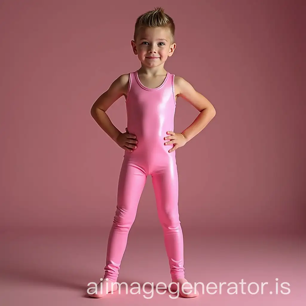 Boy-in-Shiny-Pink-Lycra-Spandex-LeAI-Image-Prompt-Expansionotard-Pose