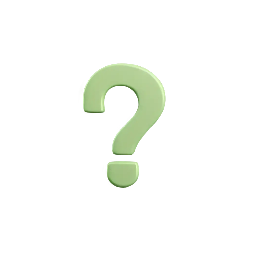 Light-Green-3D-Question-Mark-PNG-Image-for-Versatile-Digital-Use