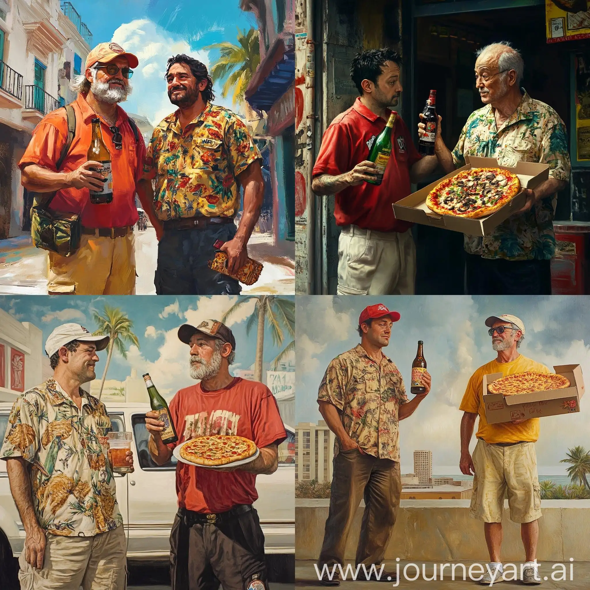 Italian-Man-with-Kvass-and-Hawaiian-Pizza-Delivery-Man