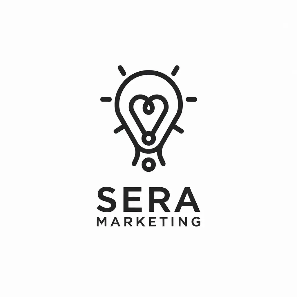 LOGO Design for Sera Marketing Vector Logo with Centralized Text and Technology Industry Focus