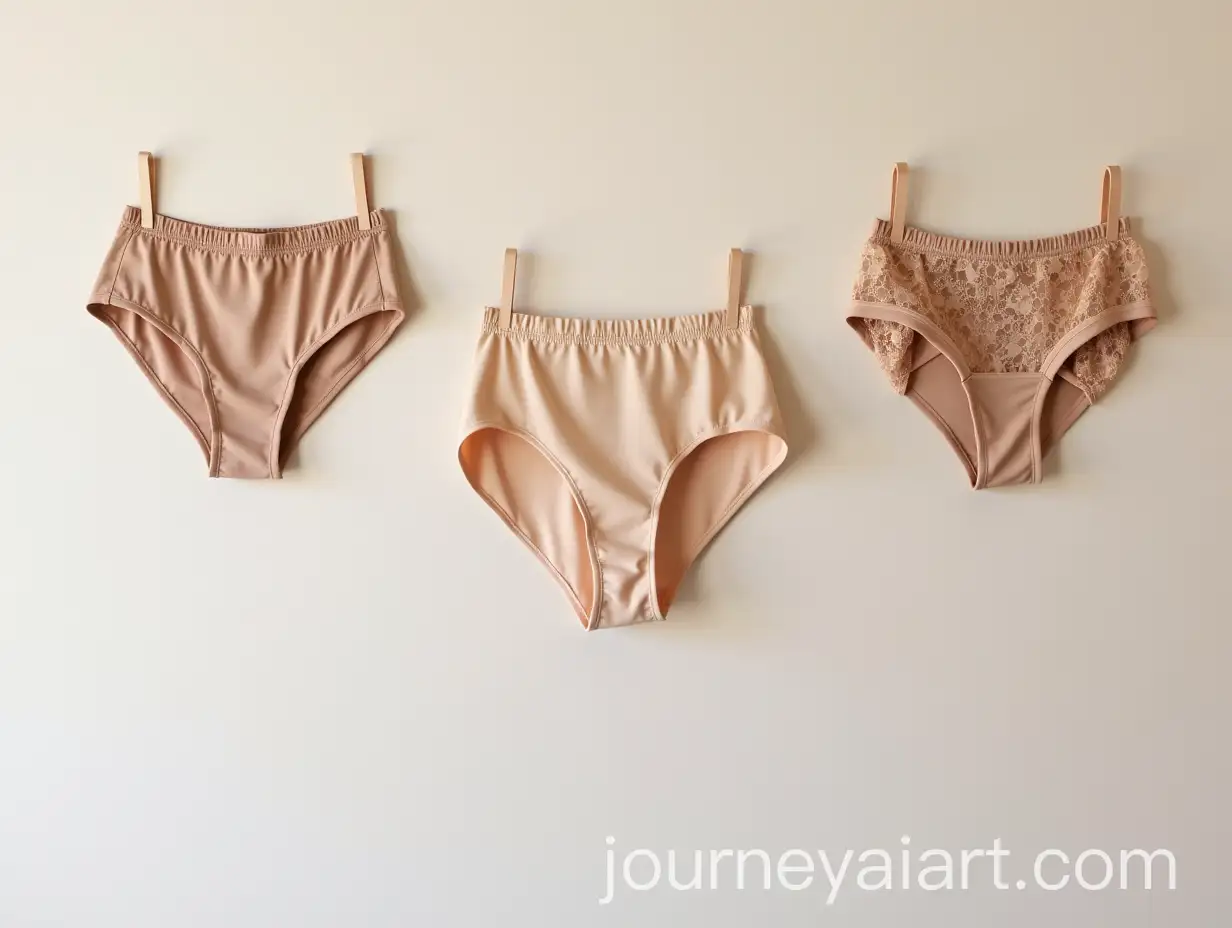 Elegant-Feminine-Lingerie-Displayed-on-a-Wall