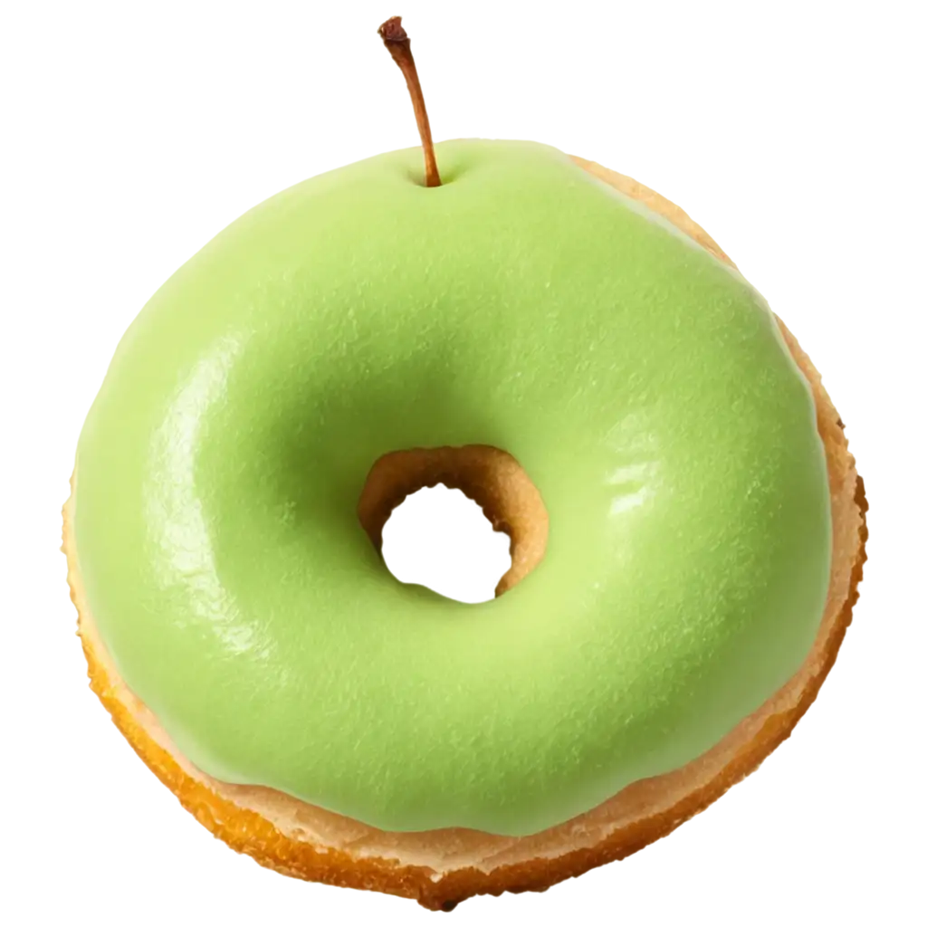 HighQuality-PNG-of-a-Green-Apple-Donut-for-Versatile-Design-Applications