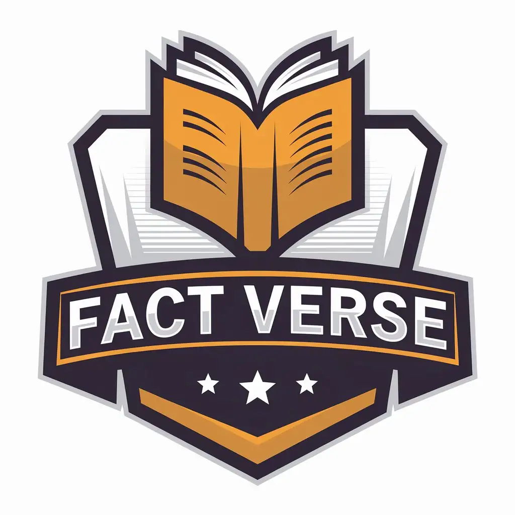 LOGO Design for Fact Verse Book Symbol with Clean and Modern Education Theme