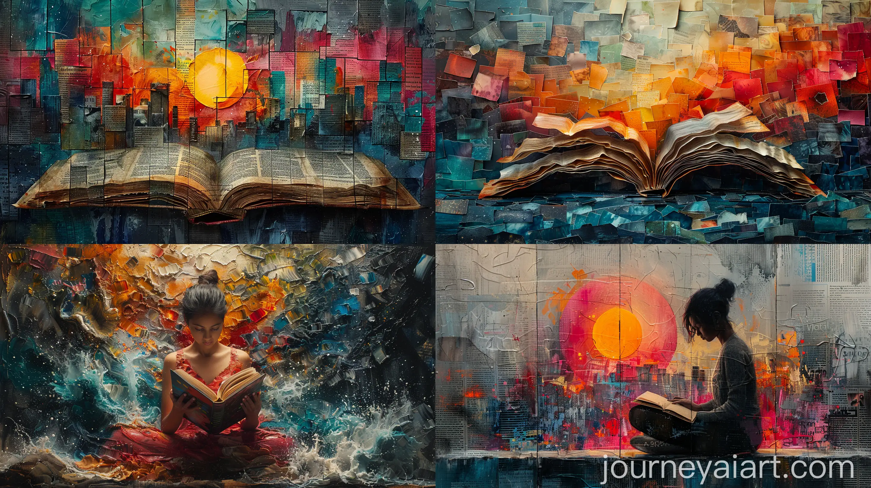 Abstract-Contemporary-Art-Collage-Joy-of-Reading-Books-and-Immersive-Experiences-of-Literature