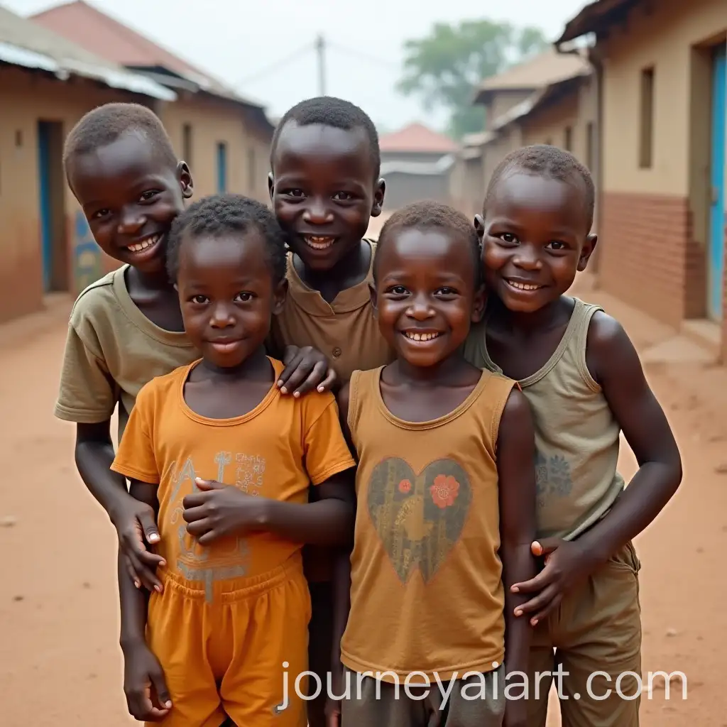 Children-of-Various-Ages-Playing-Together-on-an-African-Street-with-Challenging-Living-Conditions
