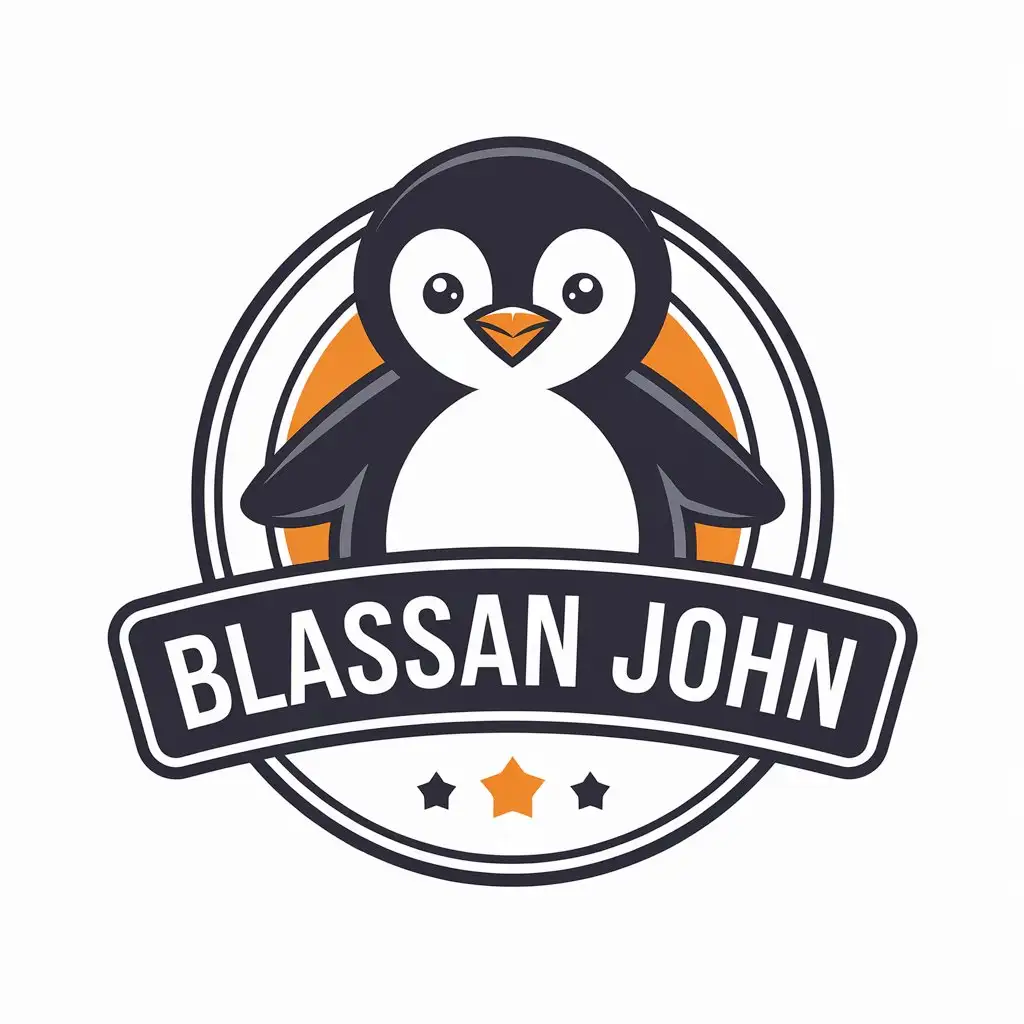 LOGO Design For Blassan John Cute Penguin in Home Family Industry