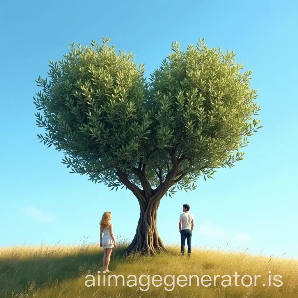 Olive-Tree-ShAI-Image-Prompt-Expansionaped-Like-a-Heart-with-Couple-Under-a-Blue-Sky