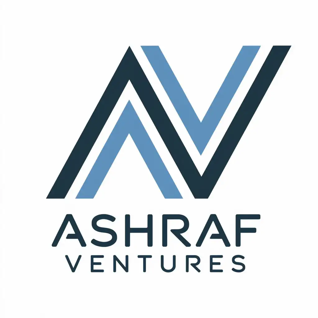 LOGO Design for Ashraf Ventures Vector Style with AV Symbol for the Internet Industry