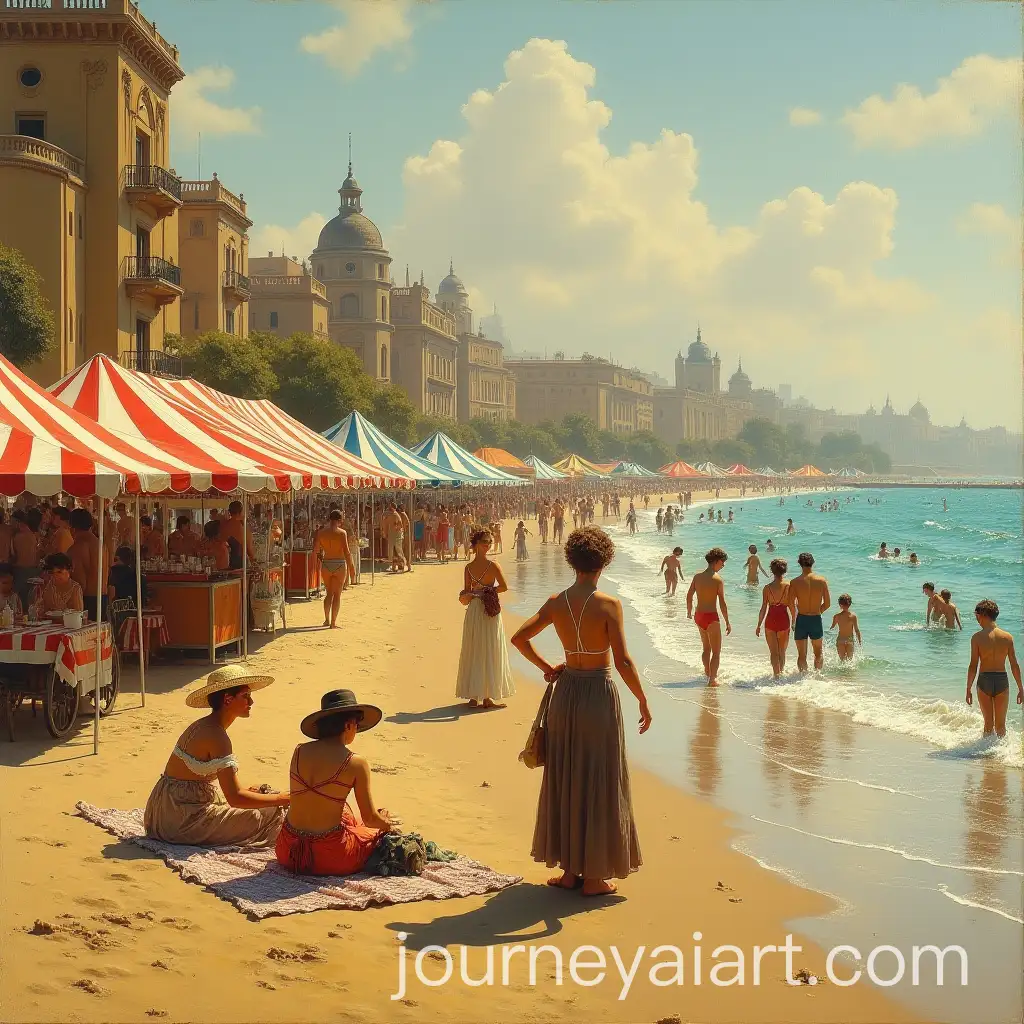 19th-Century-Barcelona-Beach-Scene-with-Victorian-Families-and-ModernistAI-Image-Prompt-Expansion-Architecture