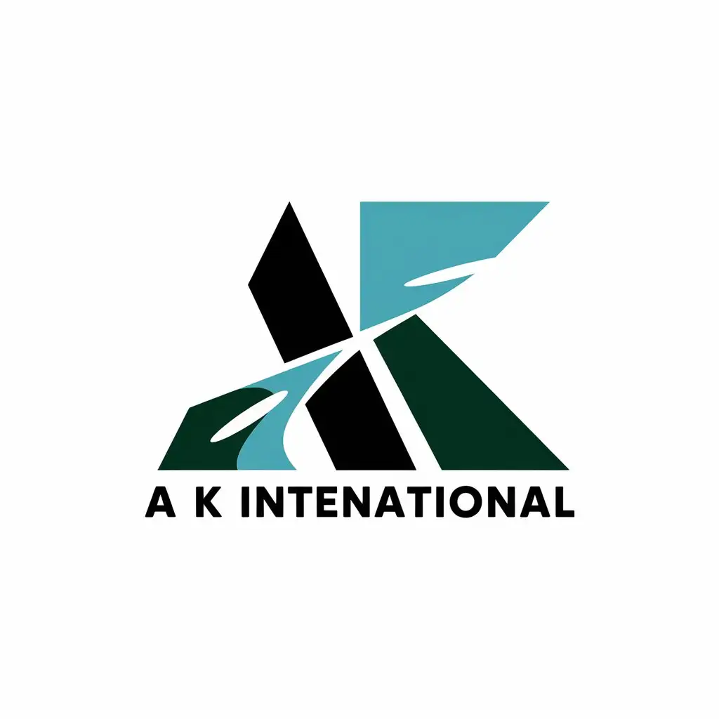 LOGO Design for A K International Vector Design with AK Monogram for Travel Industry