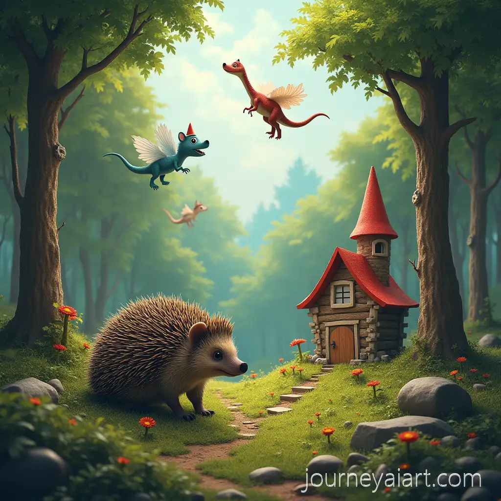 Whimsical-FairFairytale-forest-with-gnomesytale-Forest-with-Gnome-Houses-and-Flying-Dinosaurs