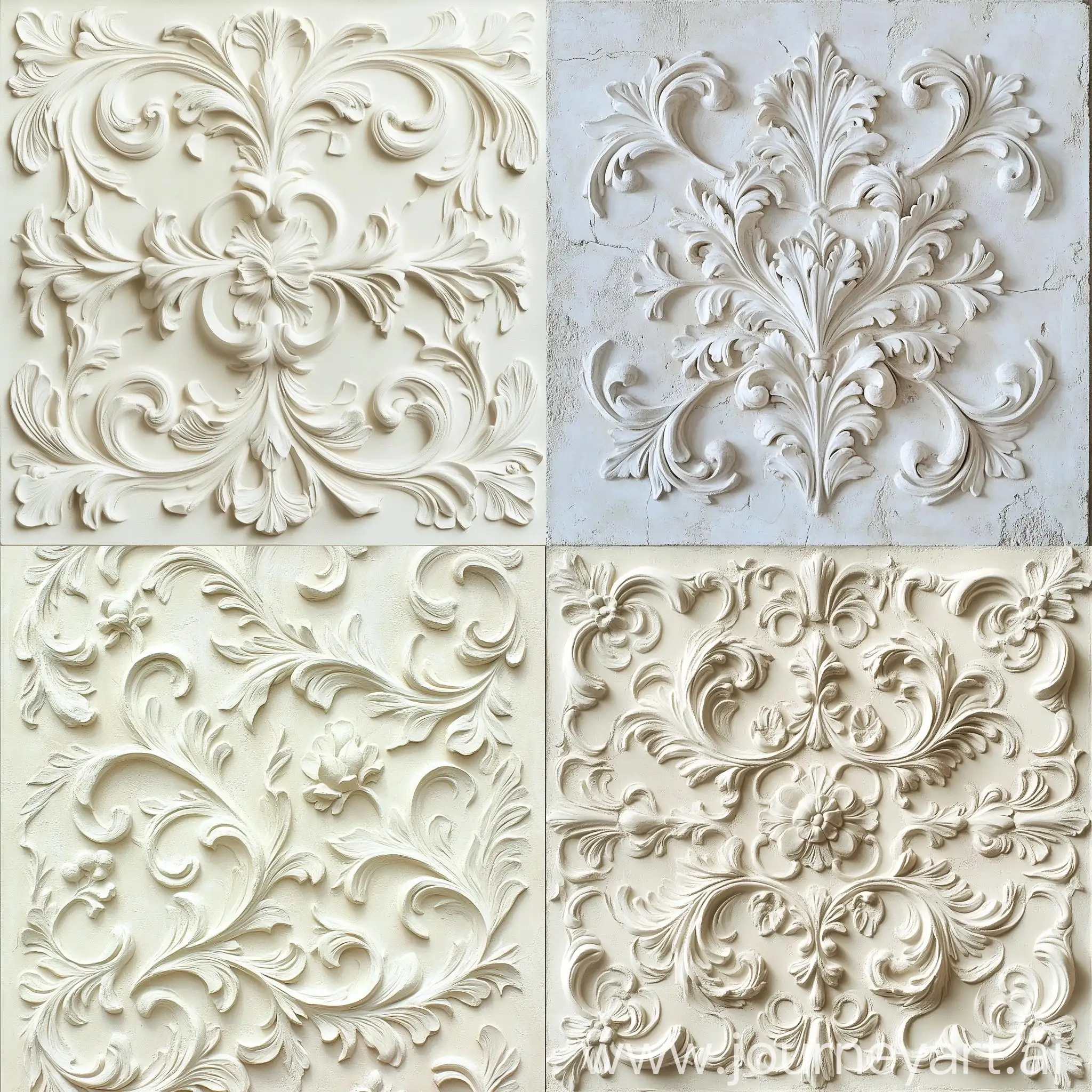 Abstract-Renaissance-Style-Stucco-Pattern-in-Ivory-Color