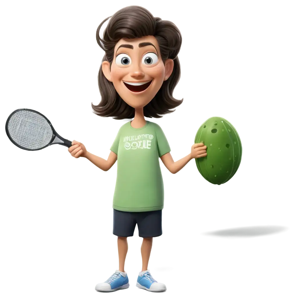 SEOOptimized-PNG-Caricature-Pickle-Holding-Pickleball-Paddle