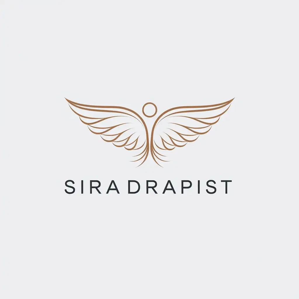 LOGO Design For SiRa Drapist Angel Symbol in Minimalistic Style for Home Family Industry