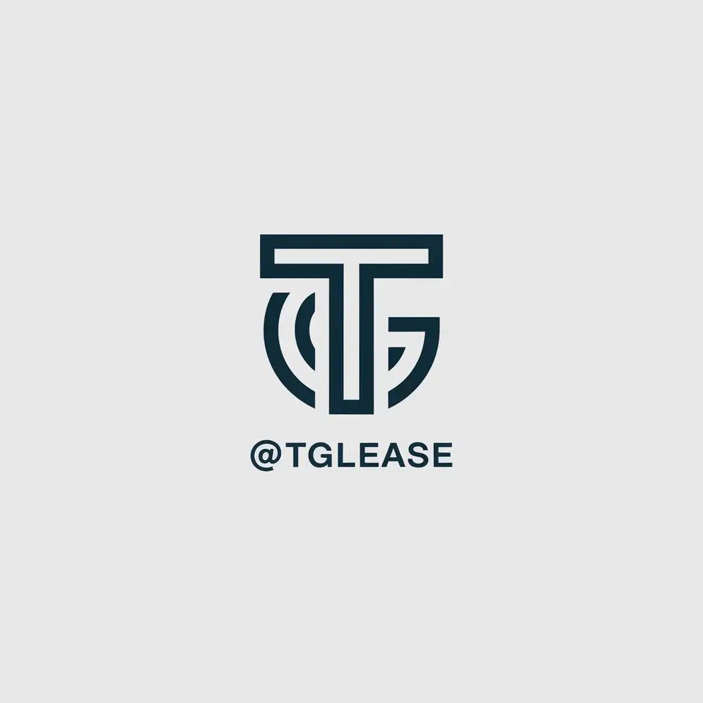 LOGO Design for tgLease Minimalistic Vector Design with Clear Background and tg Text